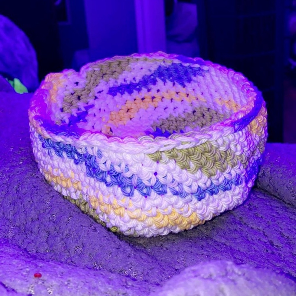 Handcrafted Multicolor Crochet Basket